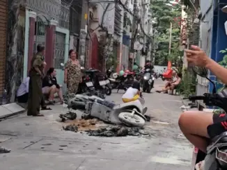 Cháy xe trong nhà, 7 người may mắn thoát nạn