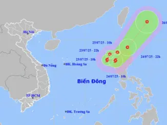 Áp thấp nhiệt đới vừa hình thành gần Biển Đông, có thể mạnh lên thành bão vào sáng mai