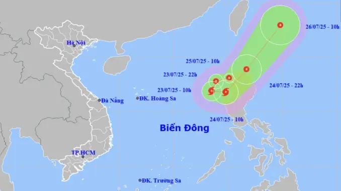 Áp thấp nhiệt đới vừa hình thành gần Biển Đông, có thể mạnh lên thành bão vào sáng mai Áp thấp nhiệt đới vừa hình thành gần Biển Đông, có thể mạnh lên thành bão vào sáng mai