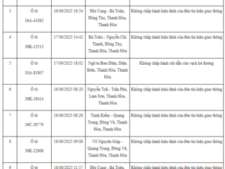100 xe có biển số sau nhanh chóng nộp phạt nguội theo Nghị định 168: Nhiều trường hợp vi phạm lỗi với mức phạt lên tới 20 triệu đồng