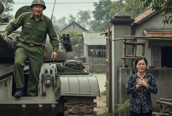 Cô gái dân công nghèo đưa 1 chỉ vàng phòng thân cuối cùng cho người lính trẻ – 30 năm sau bỗng 1 chiếc xe tăng hoành tráng đậu ở cổng làng và rồi người lính cầm theo 1 thứ…