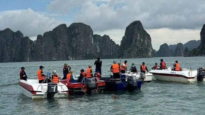 Phát hiện thi the nghi là nam nạn nhân cuối cùng vụ lật tàu trên Vịnh Hạ Long