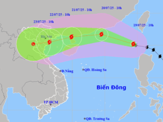 Bão Wipha vào Biển Đông, cảnh báo mưa lớn diện rộng “phủ” 18 tỉnh thành