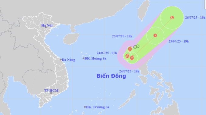 Hướng đi cơn bão số 4 mang tên Cỏ May, mới hình thành đã có sức gió chưa gì đã ở cấp khungkhiep Hướng đi cơn bão số 4 mang tên Cỏ May, mới hình thành đã có sức gió chưa gì đã ở cấp khungkhiep