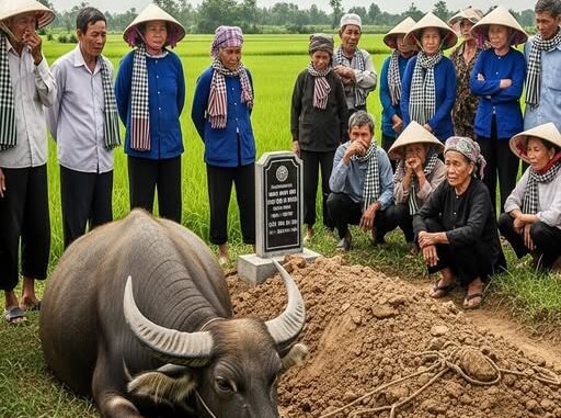 Chú trâu chảy nước mắt quỳ lạy bên mộ chủ nhân mới qua đời, hình ảnh khiến cả làng cảm động…