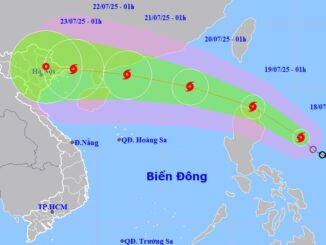 Đường đi, tác động của bão Wipha có hình dáng của bão Yagi
