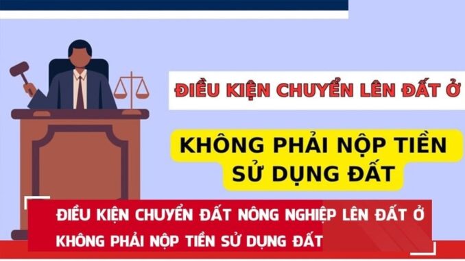 Duy nhất 1 trường hợp chuyển đất nông nghiệp sang đất ở không phải nộp tiền sử dụng đất