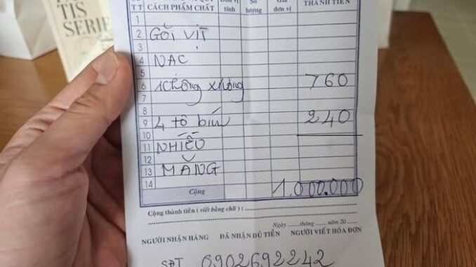 Diễn biến vụ bún vịt có giá 1 triệu đồng tại chợ Bến Thành