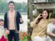 Trọng Lân – Anh Đào quấn quýt bên các con ở hậu trường Cầu vồng ở phía chân trời