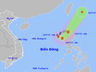 Bão Cỏ May mạnh lên đầu cấp 9, giật cấp 11, bắc Biển Đông gió mạnh, dông lốc