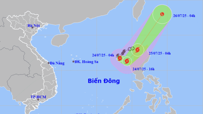 Bão Cỏ May mạnh lên đầu cấp 9, giật cấp 11, bắc Biển Đông gió mạnh, dông lốc