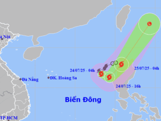Bão Cỏ May mạnh lên đầu cấp 9, giật cấp 11, bắc Biển Đông gió mạnh, dông lốc