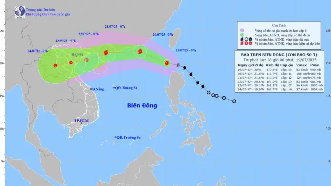 5 tỉnh, thành phố sẽ bị ảnh hưởng mạnh nhất trong cơn bão số 3 5 tỉnh, thành phố sẽ bị ảnh hưởng mạnh nhất trong cơn bão số 3