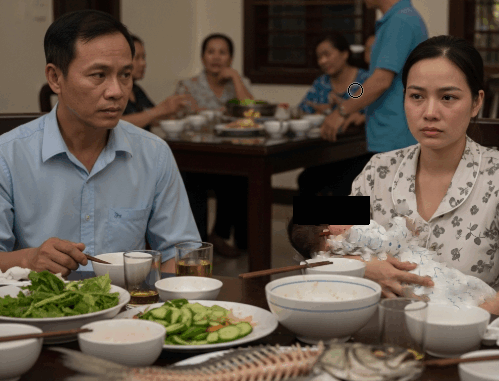 Vợ nấu nướng xong còn bận cho 2 con nhỏ ăn, lúc quay vào cả nhà ăn hết sạch mâm cơm chừa lại đúng bộ x:.ư:.ơng cá thì ứa nước mắt. Chồng nổi đi::ên đứng dậy hành động sau đó khiến ai cũng sưỡng người