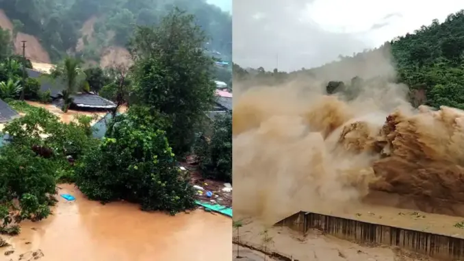 Thủy điện ở Điện Biên xả lũ, 300 hộ dân sơ tán khẩn cấp Thủy điện ở Điện Biên xả lũ, 300 hộ dân sơ tán khẩn cấp